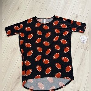 NWT Lularoe football Irma top size medium